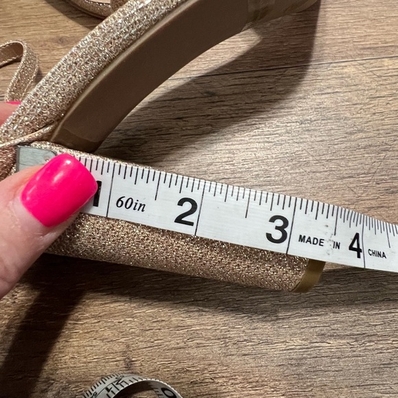 Dream Paris Hi Chunk 3 Inch Heals Gold Glitter Size 9 - Picture 9 of 10